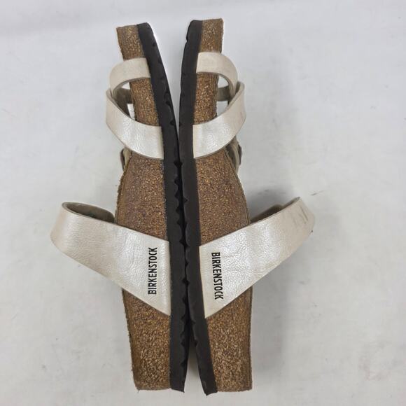 Birkenstock Women’s Mayari Sandals Beige Leather Size 39 (US 8–8.5) - Picture 6 of 8